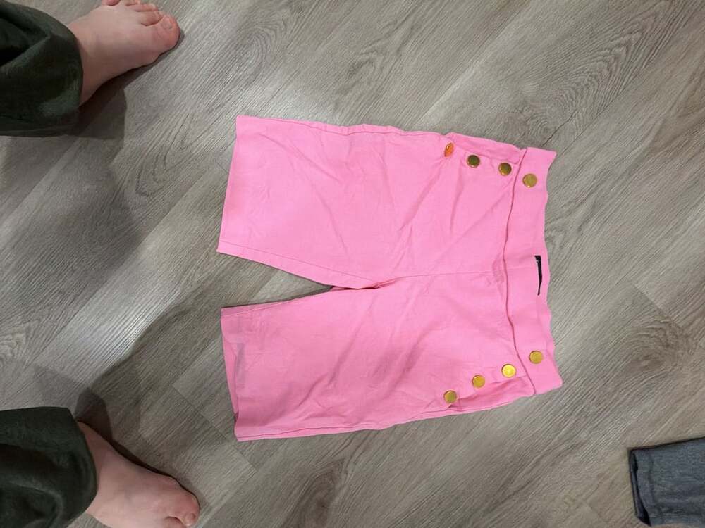 Counterparts Pink Side Gold Button Sailor Shorts Size PS Petite Small